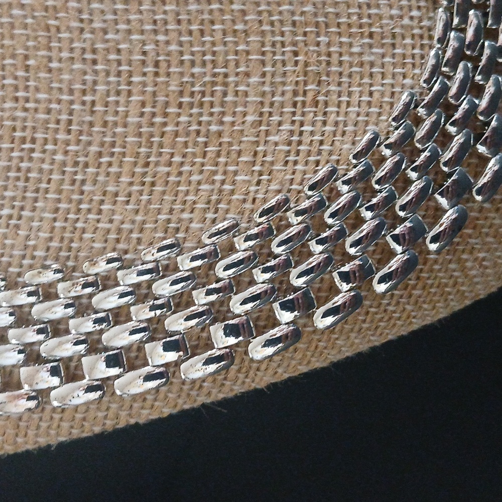 Silver Multi-Link Layered Necklace - image 3